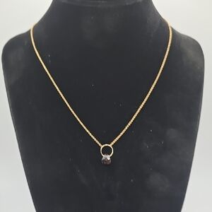 Viv & Ingrid 14 K Gold Filled Necklace with Smokey Quartz Pendant